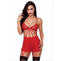 Büyük Beden Fantazi Kırmızı Dantelli Jartiyer Takım