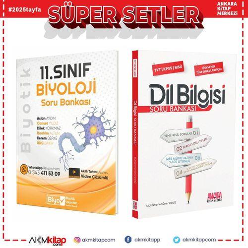 Biyotik 11.Sınıf Biyoloji ve AKM Dil Bilgisi Soru Bankası Seti 2 Kitap
