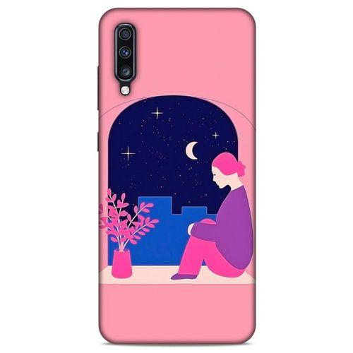 Samsung Galaxy A70s Kılıf Depresyon (3) Kapak Lacivert Turuncu
