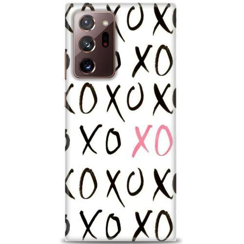 Samsung Galaxy Note 20 Kılıf HD Baskılı Kılıf - XOXO + Tam Ekran Koruyucu
