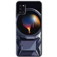 Potkal Hediye Fabrikası Samsung Galaxy A31 HD Baskılı Kılıf + 9D Tam Ekran Koruyucu - Astronot