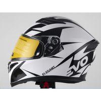 SEVGENT Kask Çeneli Gözlüklü Evo Siyah-Beyaz 31612 -L-