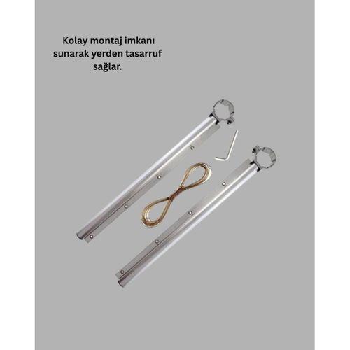 25x60 Cm Çamaşır Askılığı Kare Balkon Demiri İçin Dayanıklı Tasarım