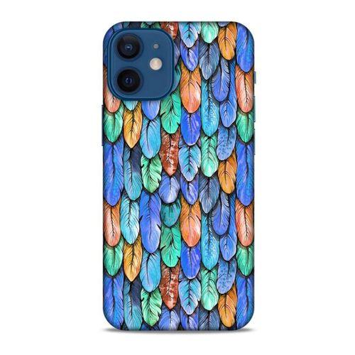 Apple iPhone 12 Mini Kılıf Desenli Özel Seri Tüyler (37) Silicone Cover