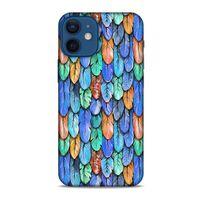 Apple iPhone 12 Mini Kılıf Desenli Özel Seri Tüyler (37) Silicone Cover