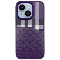 Fogy iPhone 14 (6,1) Uyumlu Santa Barbara Polo Racquet Club Plaid Kartvizitli Kapak