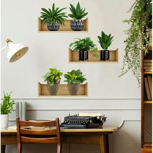 Eğitici Oyuncak Raflı Bitki Tasarımlı Yapışkanlı Sticker 20*30 cm 3lü Set MC-663