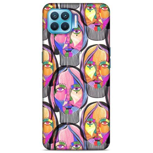 Lopard Oppo Reno 4 Lite Uyumlu Kılıf Sürreal Yüzler ♀ (1) Kılıfı Baskılı