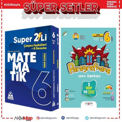 Örnek Akademi 6. Sınıf Süper İkili Matematik ve Lodos Paragrafhane Soru Bankası Seti 2 Kitap