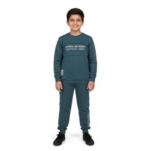 Erkek Çocuk Önü Baskılı Sweatshirt Ve Eşofman Alt Takım BGL-ST05248