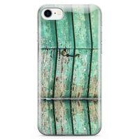 Apple iPhone 7 Kılıf Yeşil Tahta Kapı Arka Kapak Koruma Desenli Full Koruyucu