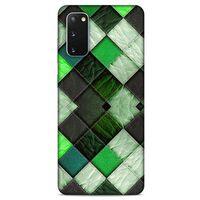 Samsung Galaxy S20 Kılıf Patchwork (17) Tasarım Kılıf Fıstık Yeşili