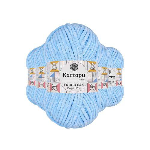 5 Adet Yumurcak Kadife El Örgü İpi Mavi K540