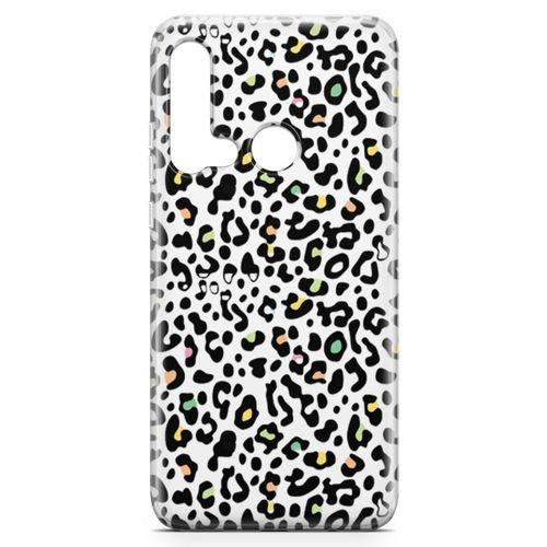 Huawei P20 Lite 2019 Kılıf Colorful Leopar Arka Kapak Koruma Desenli Full Koruyucu