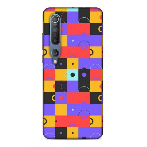 Xiaomi Mi 10 Uyumlu Kılıf Insomnia (37) Silicone Cover Mor Sarı