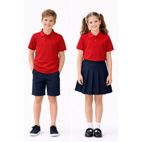 Erkek Kız Çocuk Polo Yaka Kısa Kollu Tişört BGL-ST05505