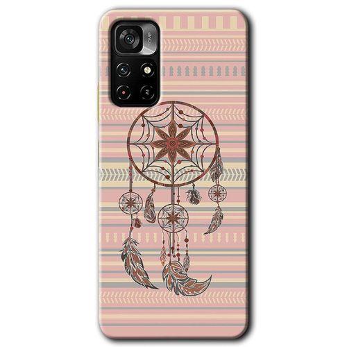 Poco M4 Pro 5G Kılıf HD Desen Baskılı Arka Kapak + Temperli Cam - Mandala Retro