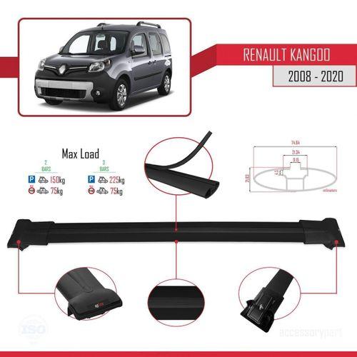 Renault Kangoo 2008-2020 Arası ile uyumlu FLY Model Ara Atkı Tavan Barı SİYAH