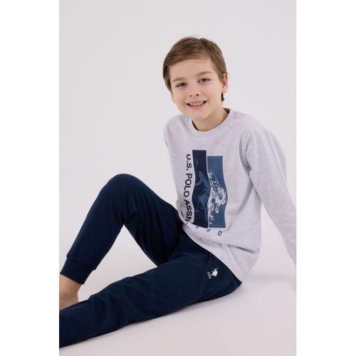 U.S. Polo Assn  Uzun Kol Pijama Takım US2206-4 Karmelanj