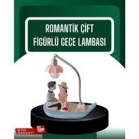 El Ele Tutuşan Çift Figürlü Dekoratif Gece Lambası Romantik Tasarım