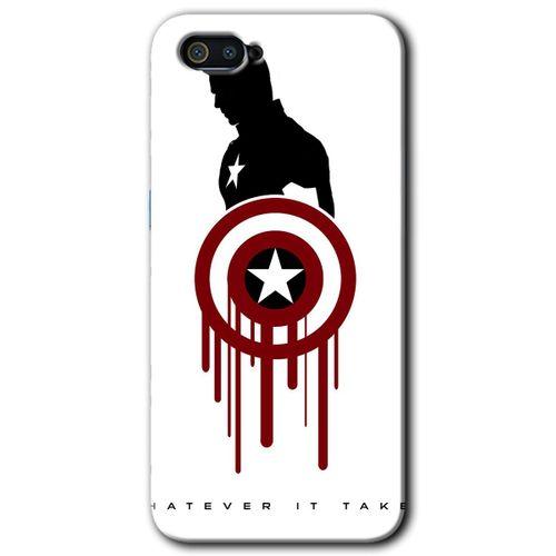 Realme C2 Kılıf HD Desen Baskılı Arka Kapak - Captain Amerika