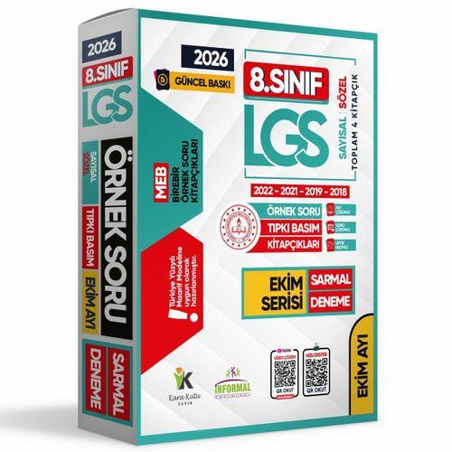2026 8 Sınıf LGS Ekim Ayı MEB Örnek Soru Tıpkı Basım 4lü Sarmal Deneme Paketi Video/PDF Çözümlü