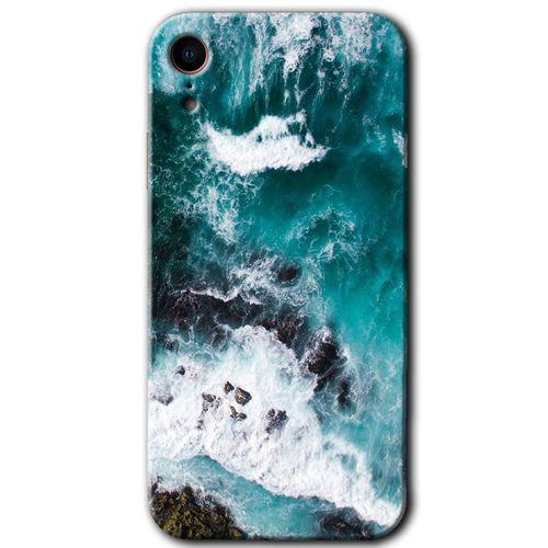 iPhone XR HD Baskılı Kılıf + 9D Tam Ekran Koruyucu - Deniz Kıyısı