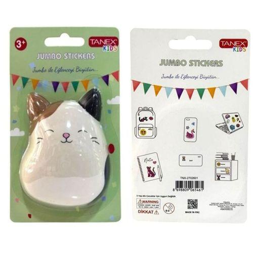 Tanex Jumbo Stickers Sukuşi Gülen Kedi