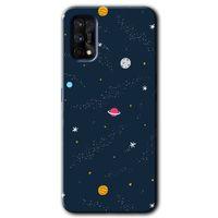 Realme 7 Pro Kılıf HD Desen Baskılı Arka Kapak - Çizim Gezegen