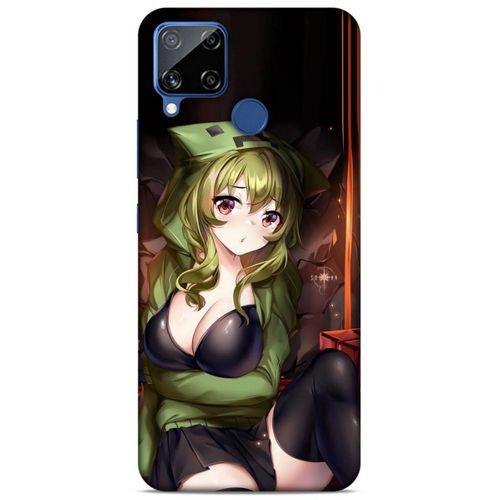 Lopard Oppo Realme C15 Uyumlu Kılıf PiXel (34) Slim Armor Kılıf TNT Anime