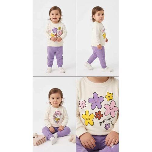 6/24 Ay Çiçek Baskılı Basic Bebek Takımı