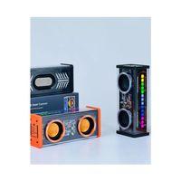 Şeffaf Mecha Müzik Tws Stereo Rgb İşıklı Hoparlör Kablosuz Bluetooth 5 0 Taşınabilir Hoparlör V9