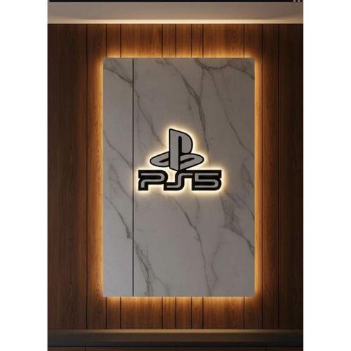 Ps5 Logo Dekoratif Duvar Süsü Oyun Odası Ve Salon Uyumu