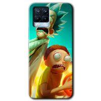 BeRa Aksesuar Realme 8 Kılıf Baskılı Kapak - Rick Morty +Tam Kaplayan Mat Seramik