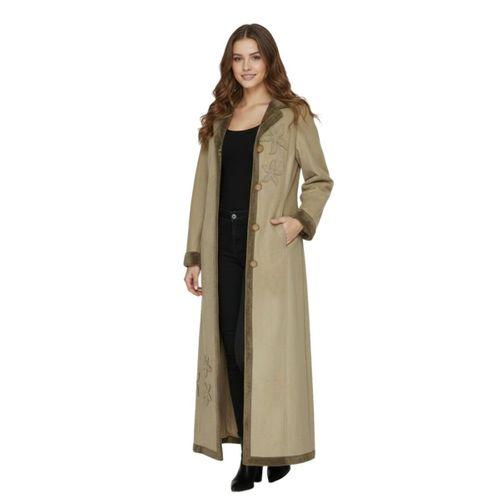 Uzun Çiçek Nakışlı Pardesü Bgl-st00925 BGL-ST00925