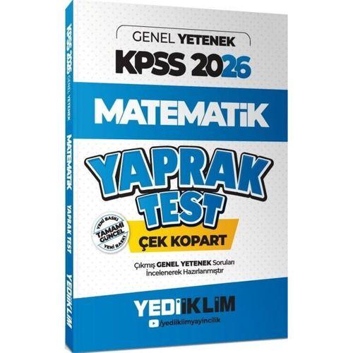 2026 KPSS Genel Yetenek Matematik Çek Kopart Yaprak Test Yediiklim Yayınları