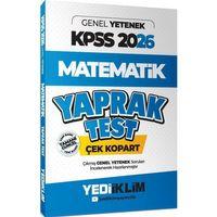 2026 KPSS Genel Yetenek Matematik Çek Kopart Yaprak Test Yediiklim Yayınları