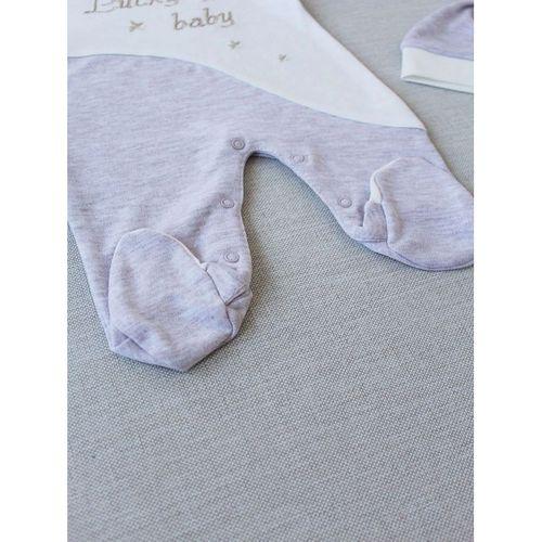 0-3 3-6 Ay Lucky Baby Nakışlı Es Çizgi Boy Şapkalı Erkek Bebek Tulumu Kahvemelanj