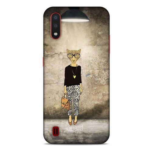 Samsung Galaxy A01 Kılıf FunnyMaX (20) Koruyucu Kılıf Kahverengi Kaplan