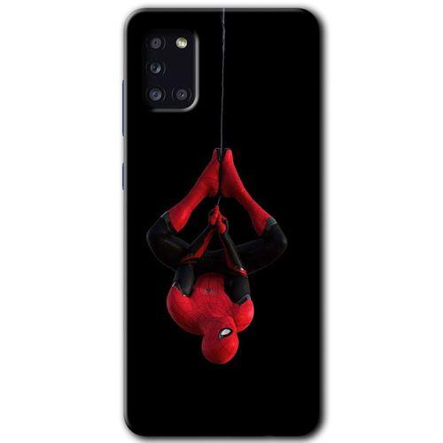MRCİLETİSİM Samsung Galaxy A31 Kılıf Baskılı Kapak - Örümcek Adam + 5D Tam Kaplayan Cam