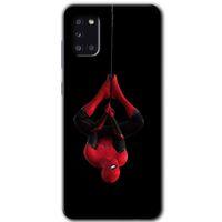 MRCİLETİSİM Samsung Galaxy A31 Kılıf Baskılı Kapak - Örümcek Adam + 5D Tam Kaplayan Cam