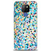 General Mobile GM 20 Kılıf HD Baskılı Kılıf - Renkli Benekler + Tam Ekran Koruyucu