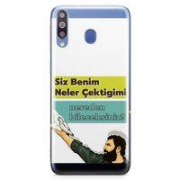 Samsung Galaxy M30 Kılıf Caps Ahmet Kaya Arka Kapak Koruma Desenli Full Koruyucu