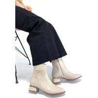 Harly Bej Cilt Topuklu Bot