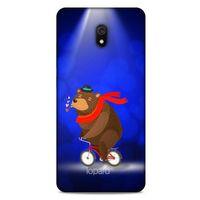 Xiaomi Redmi 8A Kılıf FunnyMaX (43) Thin Fit Kılıf Lacivert Ayılı