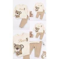 6/18 Ay Ayıcık Sırt Baskılı Bebek Takımı