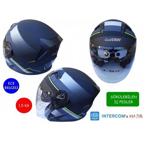 SEVGENT Kask Lss Çenesiz Vizörlü Mat Siyah (B) L Beden