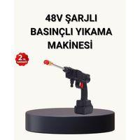 Taşınabilir Basınçlı Yıkama Makinesi – 5m Hortumlu, Köpük Şişeli, 48v Güçlü