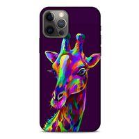 Apple iPhone 12 Pro Uyumlu Kılıf Mor Delisi (30) Silicone Case Zürafa
