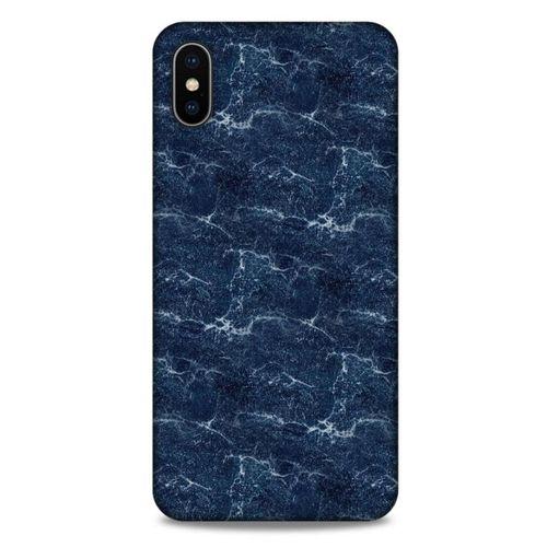 Mermer Desenli (15) Tema Antişok Kılıf Lacivert Apple iPhone XS Max Kılıf